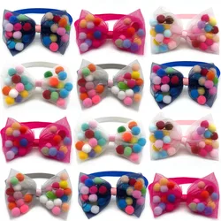 50/100pcs Pet Dog Grooming Accessories Cute Ball Style Puppy Dog Collar Bow Ties Accessories Pet Necktie Pet Supplies Dog Bows