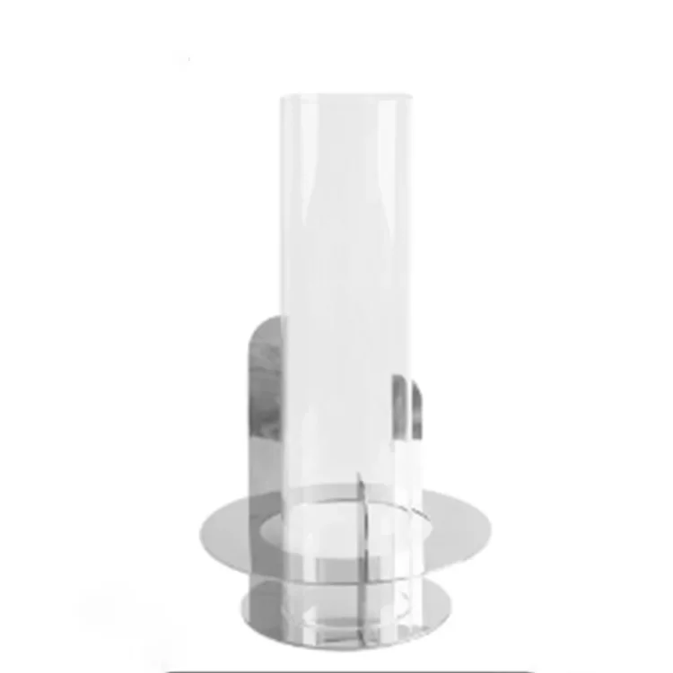 Art design transparent glass flower ornament, model room living room entrance dining room vase