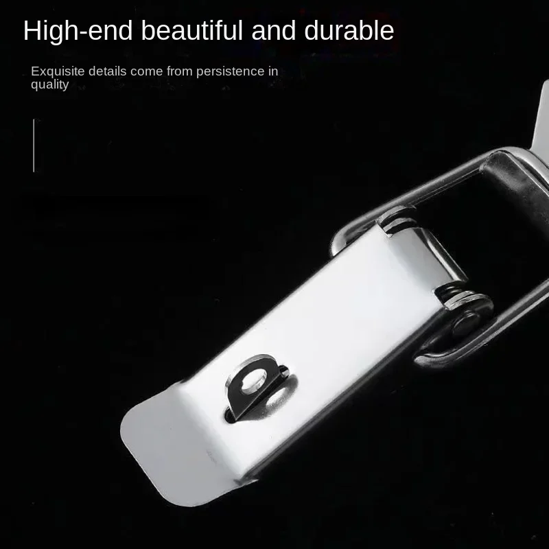 Cabinet Boxes Spring Loaded Latch Catch Toggle Hasp Mild Steel Hasp for Sliding Door Simple Window Hardware Tool Box Lock