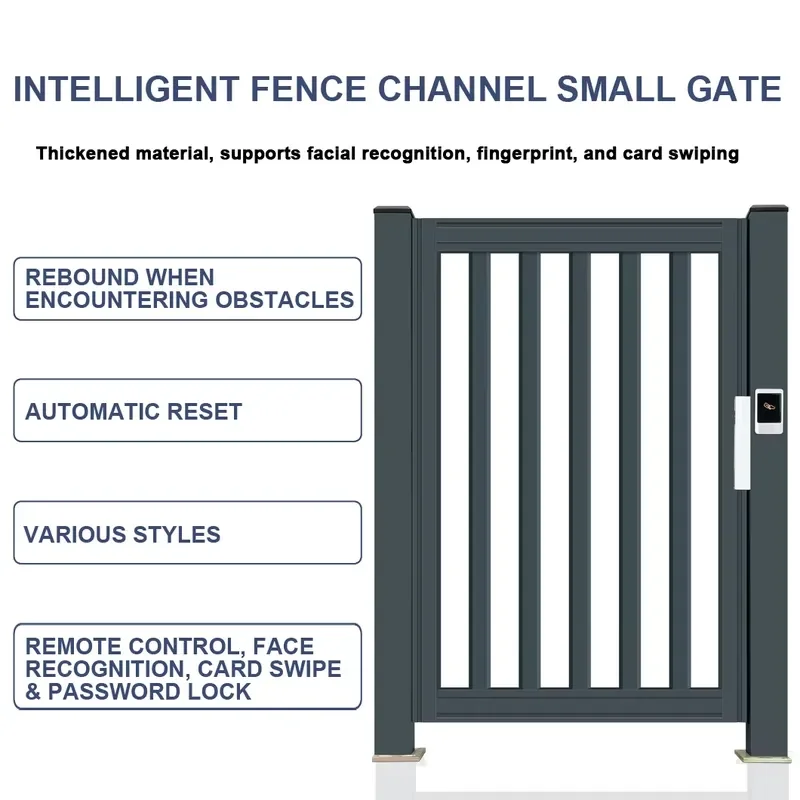 Aluminum Alloy Electric Automatic Driveway Security Cantilever Gate+Pedestrian Gate+Fence for Farm / Ranch / Orchard /