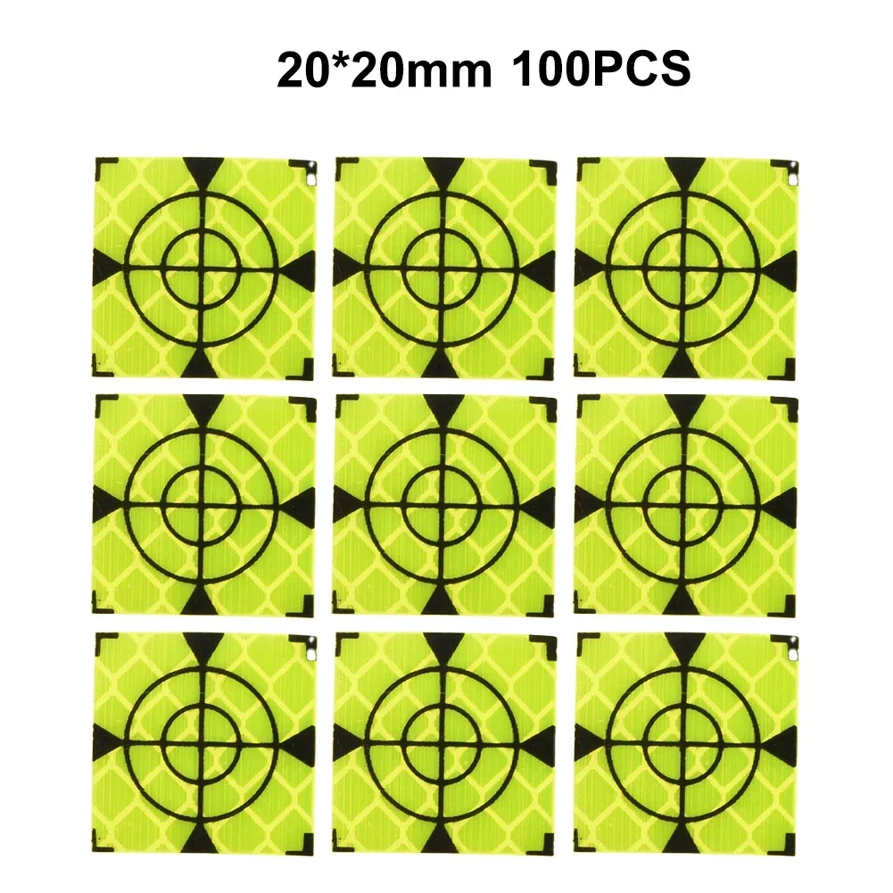 

Target Reflector Total Station Reflector Kit Set Total Station 100pcs 20/30/40/50/60mm Yellow Building Construction