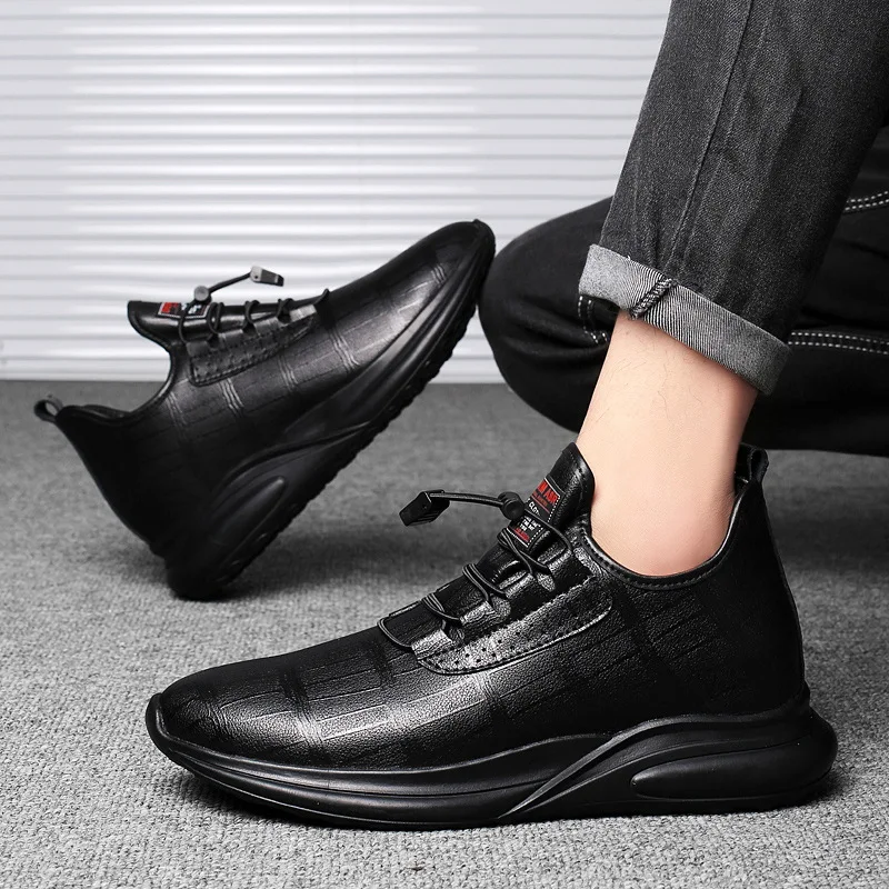 Increase 8cm Male Shoes Invisible Inner Height Increase Sneakers Men\'s Shoes Sports Leisure Shoes Elevator Shoes Plus Size 36-46