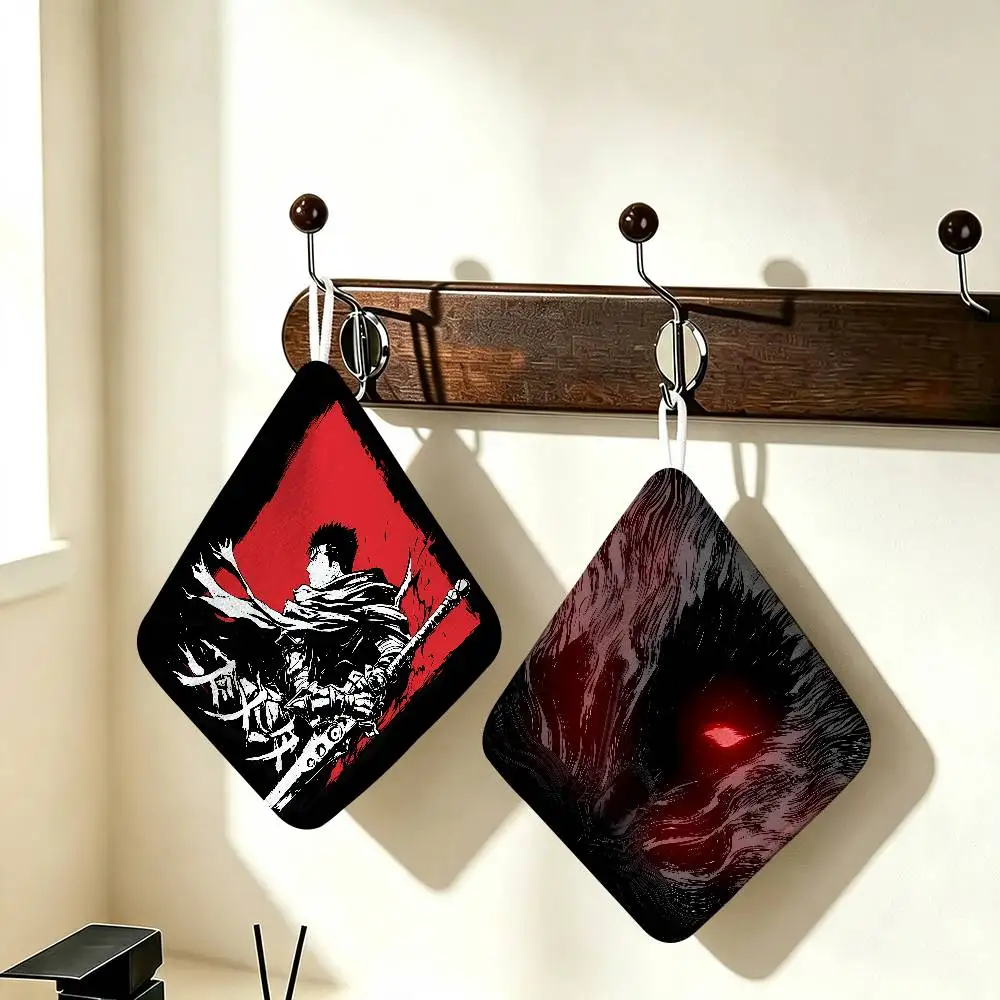 B-BerserkS Cool Polyester Cotton Fabric, For Home Dormitory Hanging Kitchen Towel, Absorbent Wiping Towel