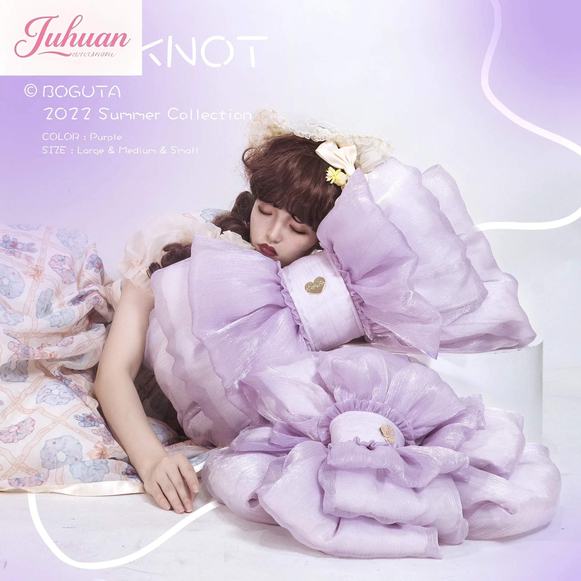 2025 New Original Japanese lovely gauze bow backpack fairy Lolita bow kawaii two-dimensional comic show sweet cute women's bag