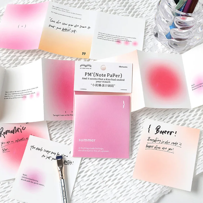 Foldable Notes Small Colorful Series Creative Cartoon Handbook Notes Memo Pad  Cute Stationery