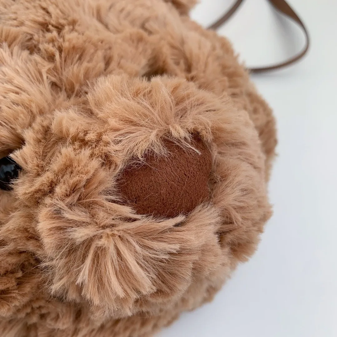 Jellycat Hot Verkoop Barcelona Bear Head Pluche Tas Teddybeer Crossbody Tas Enkele Schouder Nieuw Product Cadeau voor vriendin