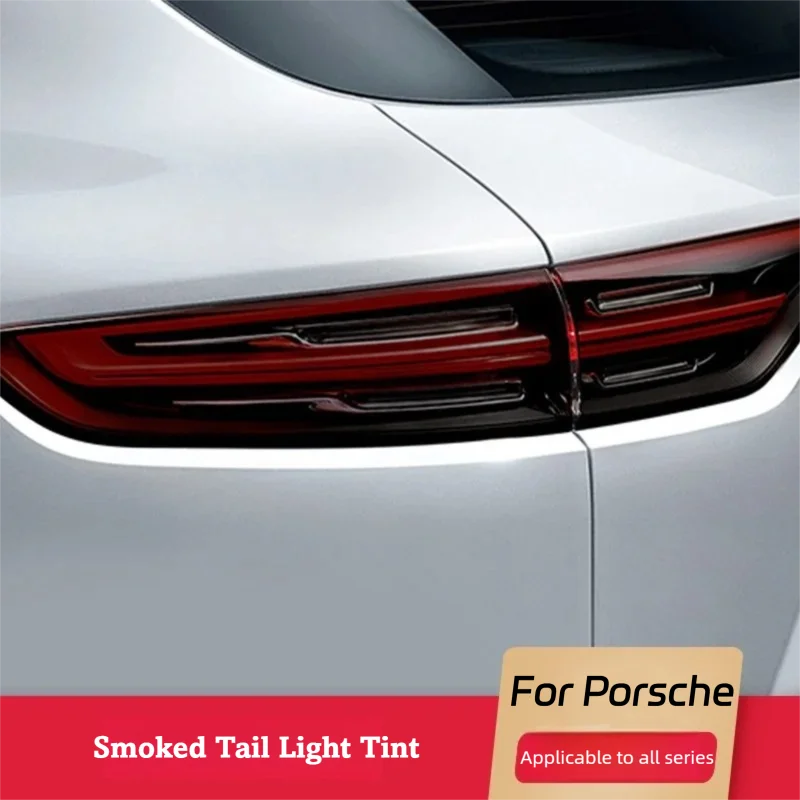 

For Porsche New Cayenne Macan 718 Panamera, Dark Night Elf TPU Smoked Tail Light Tint, Scratch-Proof & Self-Healing