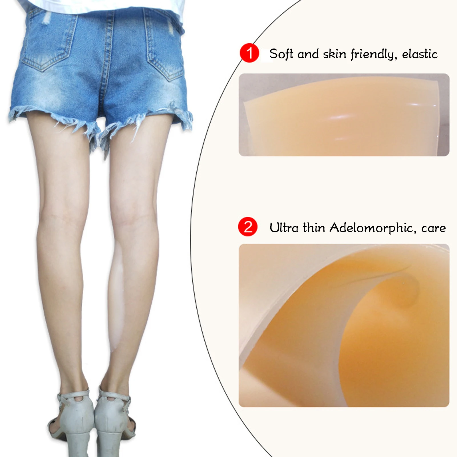 Calf Pads 120g/Pair Skin Color Self Adhesive Correct Leg Shape Women Leg Corrector for Calfs