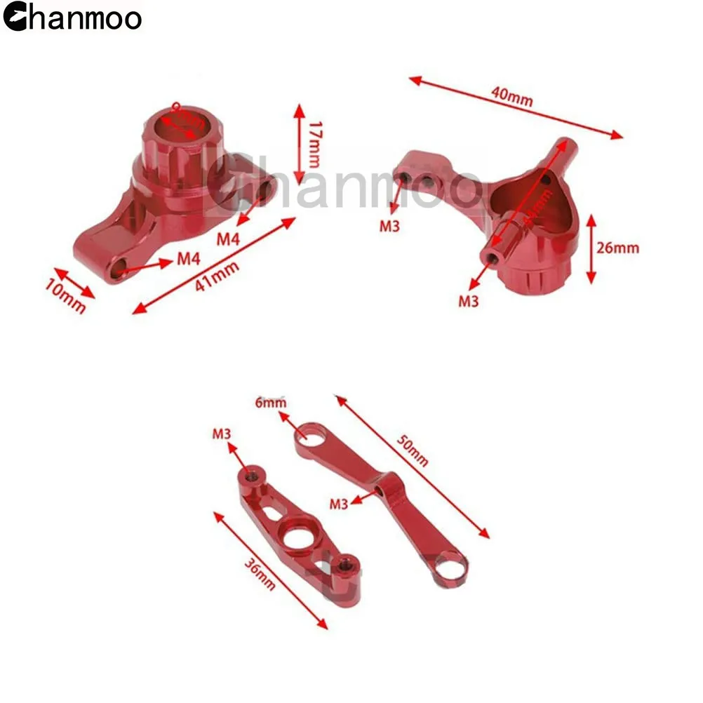 TT02 Modification Accessory Kit Metal Swing Arm Steering Cup CVD Bumper Motor Base for 1/10 RC Car Tamiya TT-02 Upgrade Parts