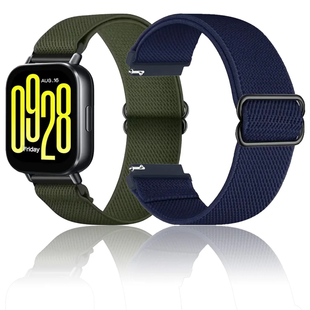 20mm 22mm Nylon Braided Strap For Redmi Watch 5 Lite-Active Adjustable Bracelet Wristband Oneplus Watch Lite 4 3 OPPO Watch S X3