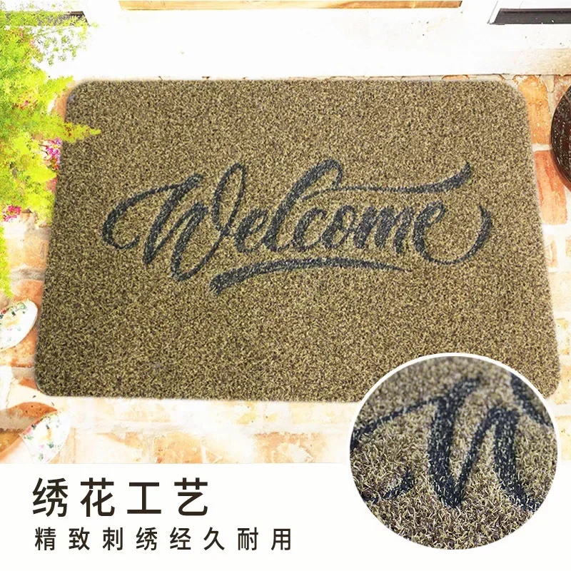 سجادة أرضية غير قابلة للانزلاق للممر والحمام والمطبخ - ممسحة المدخل، مطاط TPR، وسادة قدم لإزالة رمل الطين، ديكور المنزل #1