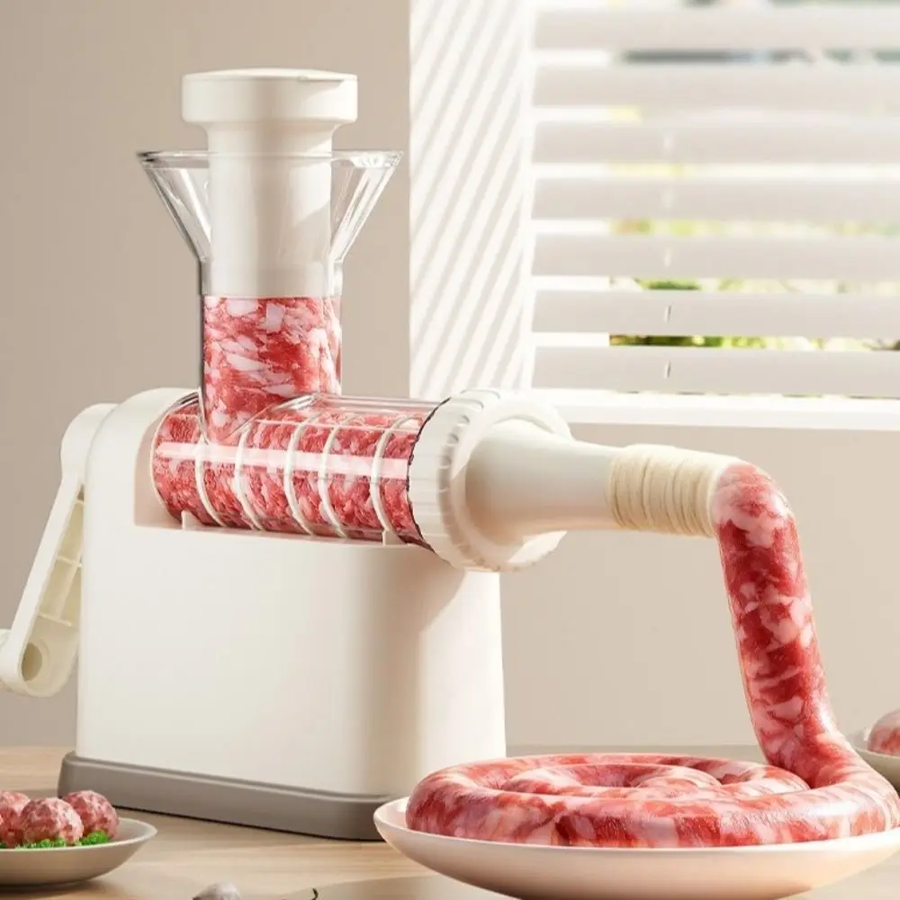 Herramienta Manual para Hacer Salchichas, Tubo de Relleno de Gran Capacidad, Embutidora de Carne Manual, Relleno Rápido, Diseño Casero