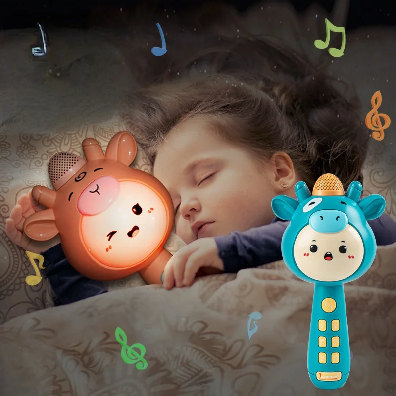 Microphone Bluetooth Cartoon Story Chant Machine pour enfants, jouet vocal, musique karaoké, garçons, filles, bébé