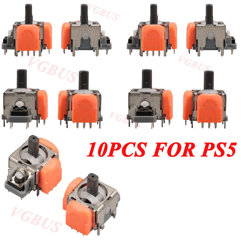 10Pcs Tmr Electromagnetic Joystick Replacement for Ps5 Gamepad 3D Analog Stick Sensor Module for Ps5 Ps4 Xbox Controller