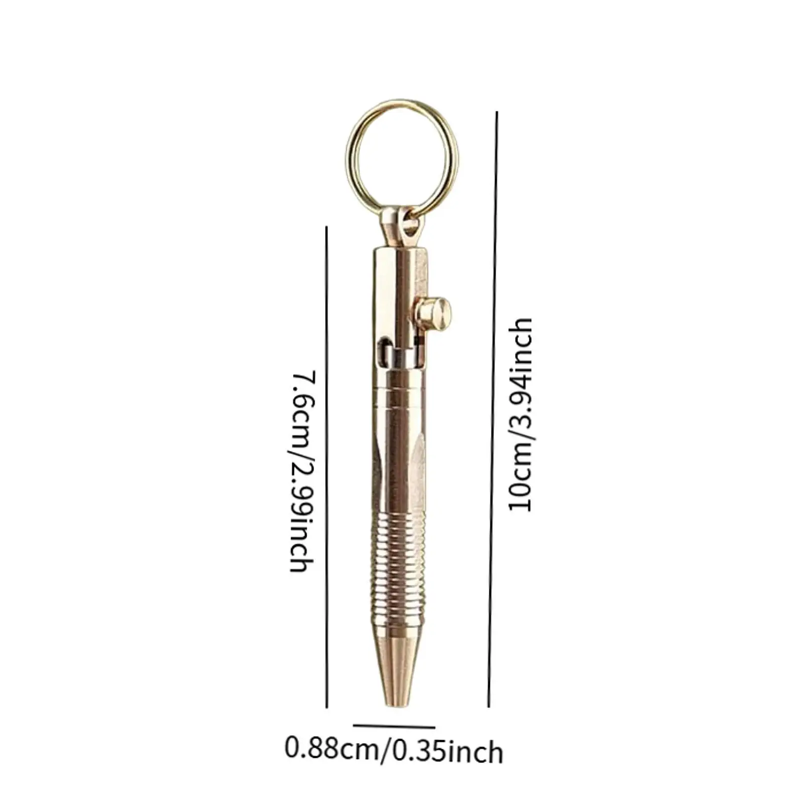 Mini Ballpoint Pen Women Men Compact with Keychain for Working Travel Office