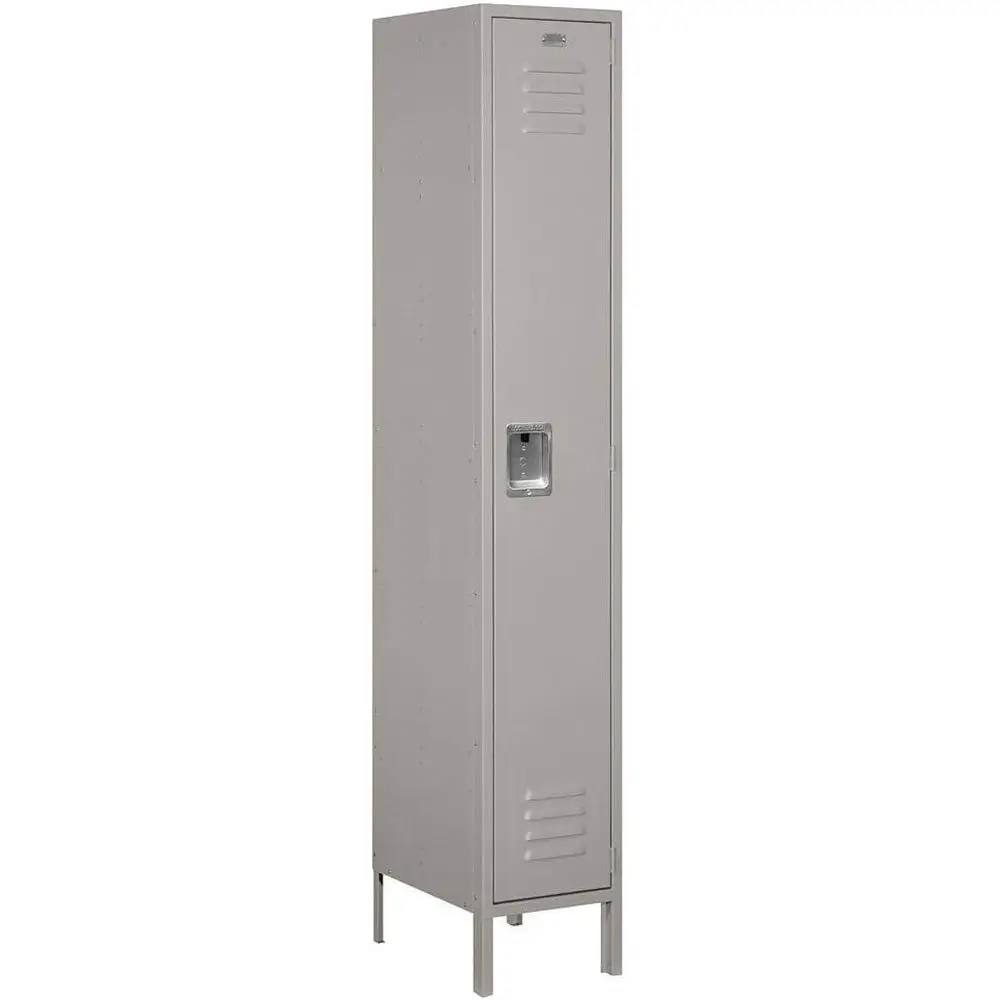 

15-Inch Wide 6-Foot High 18-Inch Deep Unassembled Extra Wide Metal Locker, Gray