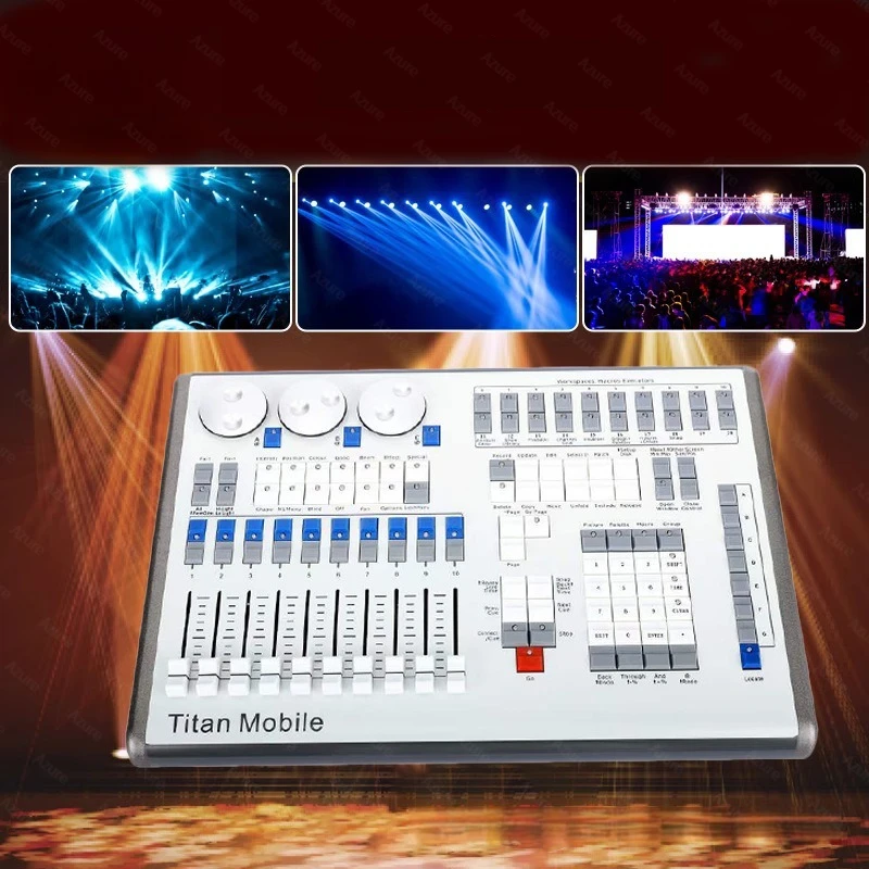 Titan mobile Console with Flight Case Stage Lighting Controller  System Beam Spot Wash Framing Moving Head DJ Disco
