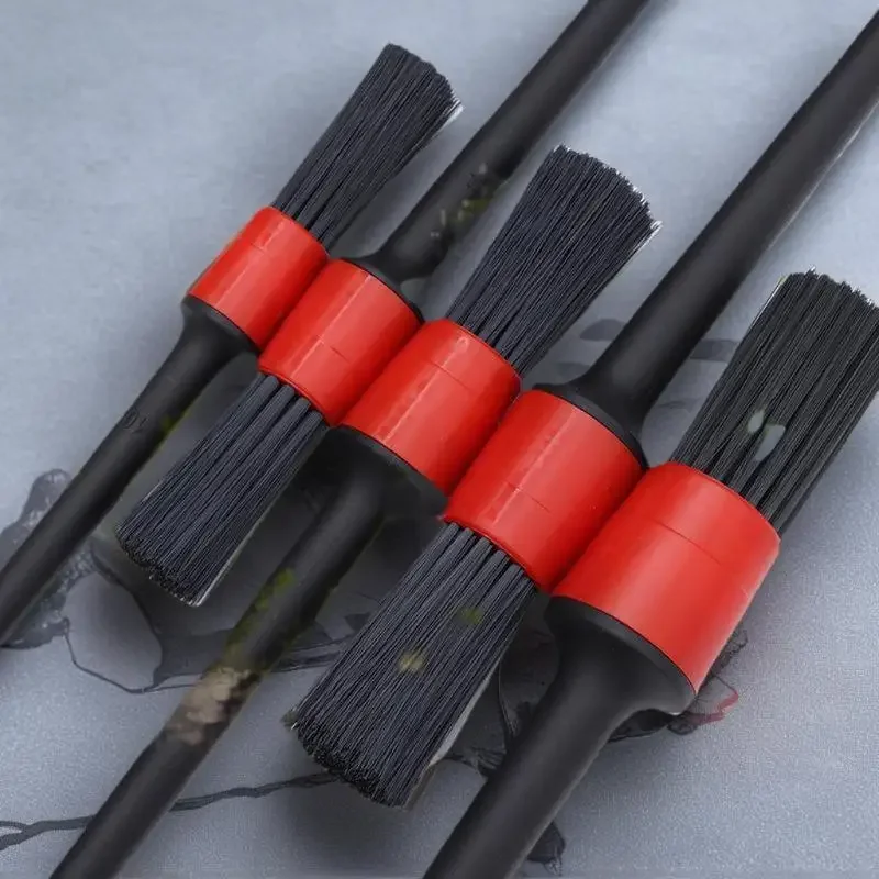 6 قطعة فرشاة التفاصيل الداخلية الخارجية للسيارة فرشاة شعر الخنزير الخشن لتنظيف السيارات أدوات التفاصيل فرشاة تنظيف لوحة القيادة #1