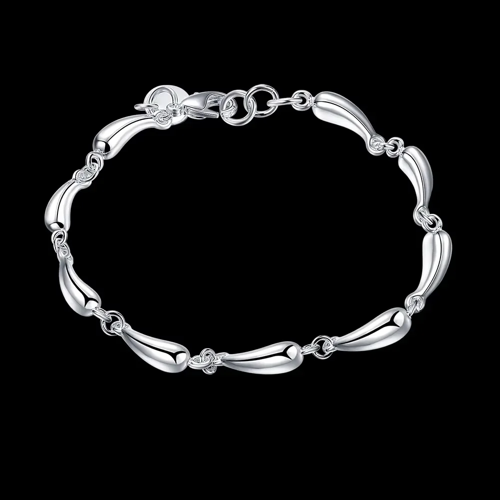Hot Fine 925 Sterling Silver Drop Cute Bracelet For Women Lady Fashion Charm Jewelry Wedding Accessories Noble Party Gifts