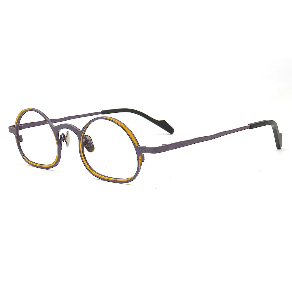 Vintage Round Titanium Eyeglasses Frames Women Pink Optical Glasses Frames Men Prescription Green Spectacles Nerd Eyewear