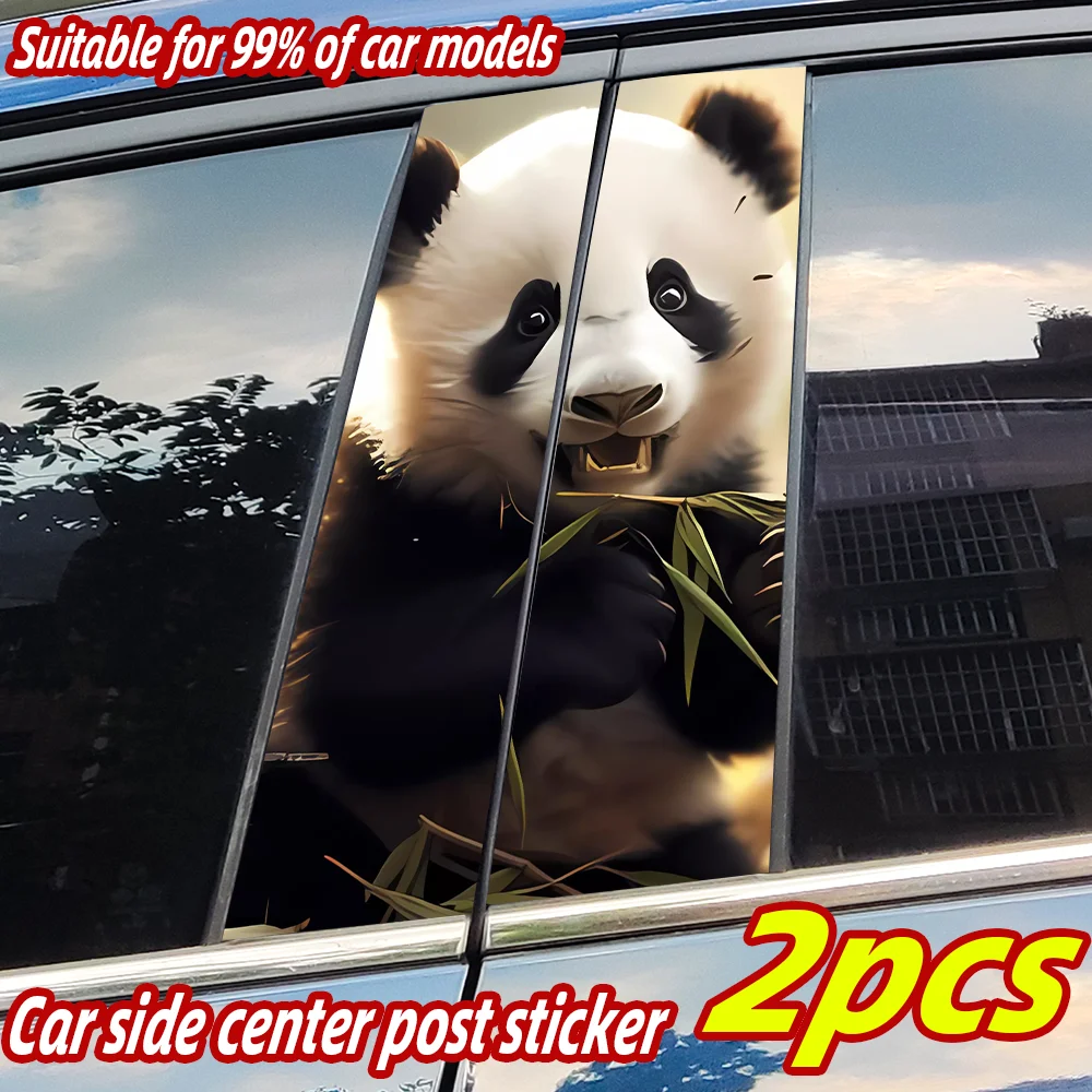 

Panda Car Stickers Auto B Pillar Waterproof Center Column Decoration Cover Scratches DIY Car Doors Pillar Decals Accessories