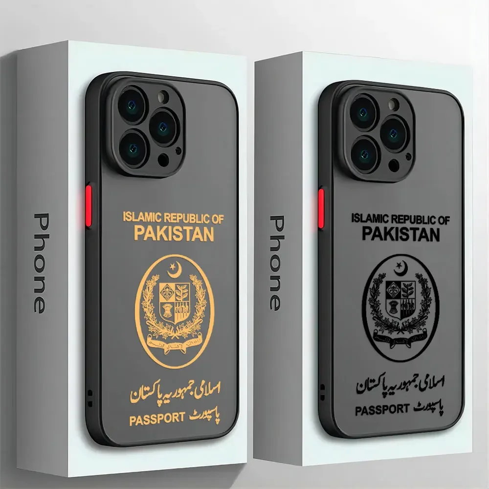 Pakistan Passport Phone Case For iPhone 16 15 14 13 12 11 Mini Pro Max X XR XSMax 7 8 6 6s Plus Matte Clear Back Cover