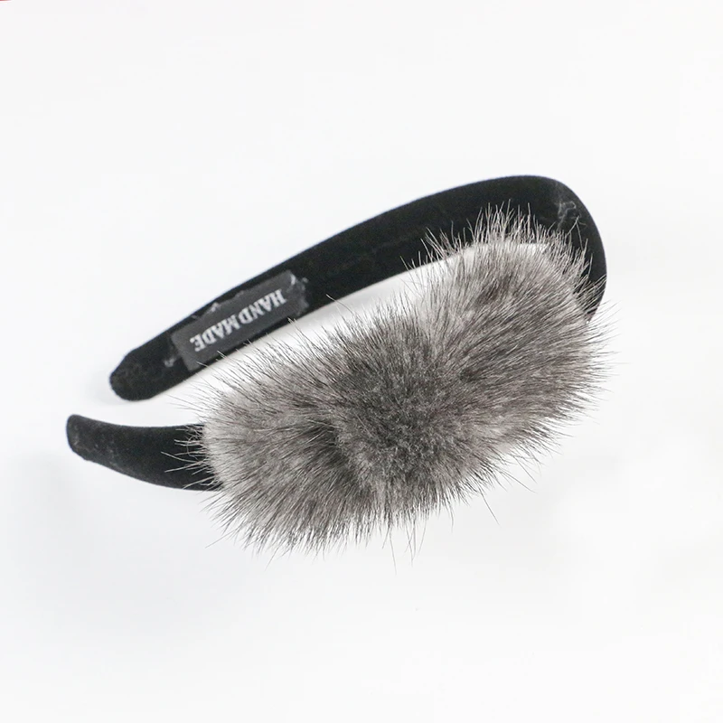 

Косметические повязки на голову из настоящей норки, женские высококачественные ленты для волос с бантом, аксессуары для волос, модные плюшевые заколки для волос, милые подарки из натурального меха