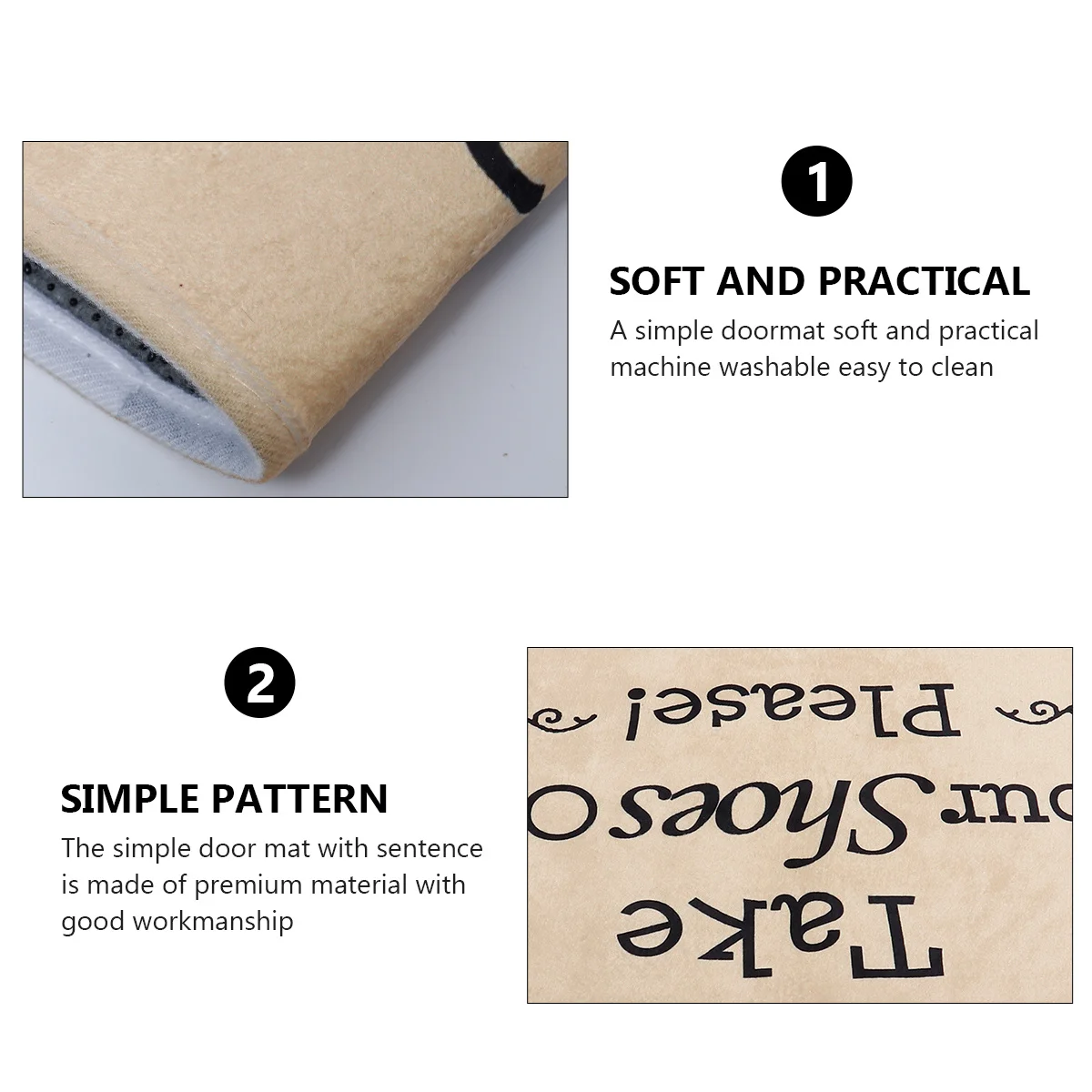 Washable Door Simple Bedroom Carpet Letter Design Non-Slip Welcome Doormat For Living Room Bedroom Floor Carpet Decor