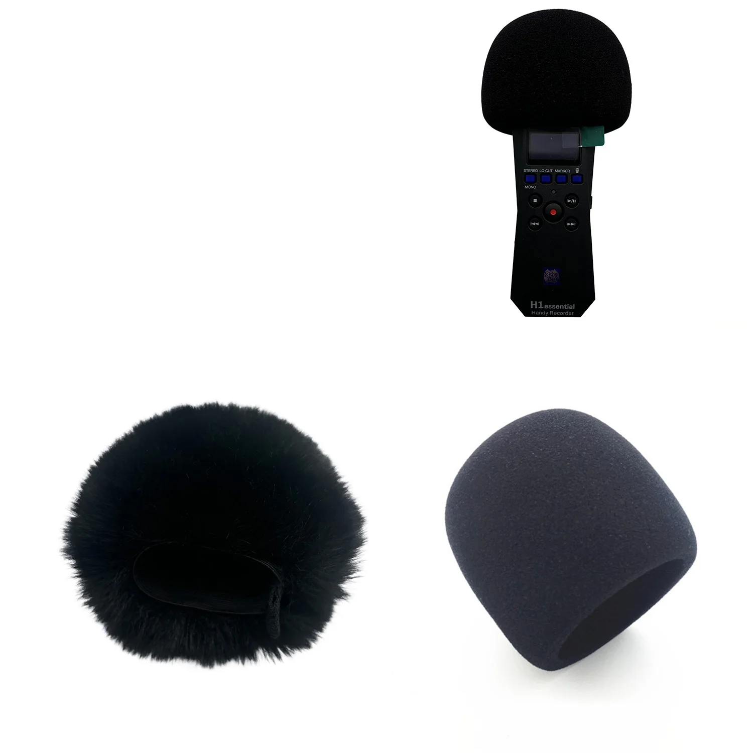 الأزرق السرعوف مرشح البوب القط الميت في الهواء الطلق الفراء الاصطناعي غطاء الرياح إفشل الزجاج الأمامي كم الزجاج الأمامي رغوة ل التكبير H1 الأساسية