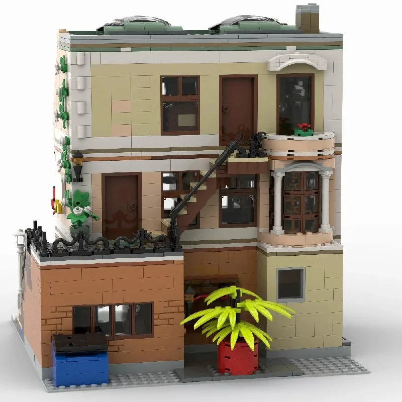 Juego de edificios para casa de cafetería, arquitectura de tienda de ciudad, conjunto de bloques de construcción Modular, Kit de modelo, juguetes creativos DIY, regalo, 2693 Uds.