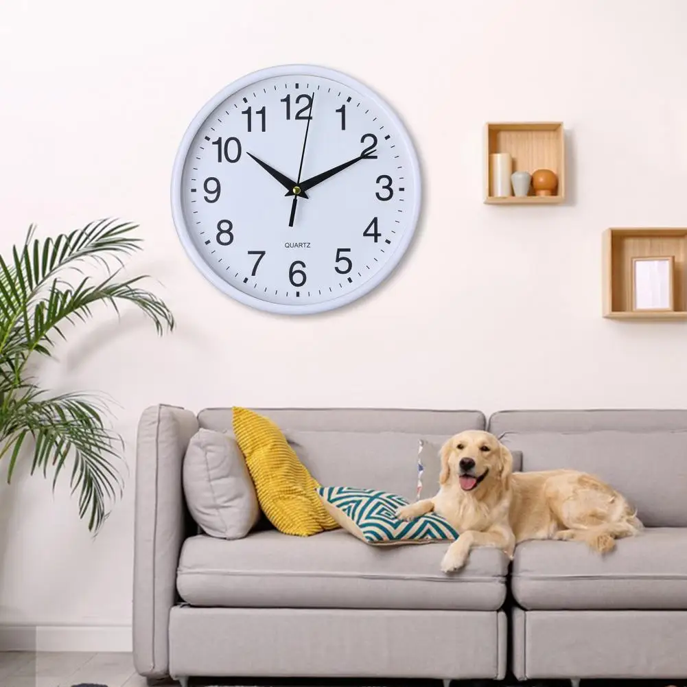 Modern Wall Clock Non-ticking Clock Elegant Round Wall Clock with High-precision Quartz Movement Battery Operated for Easy