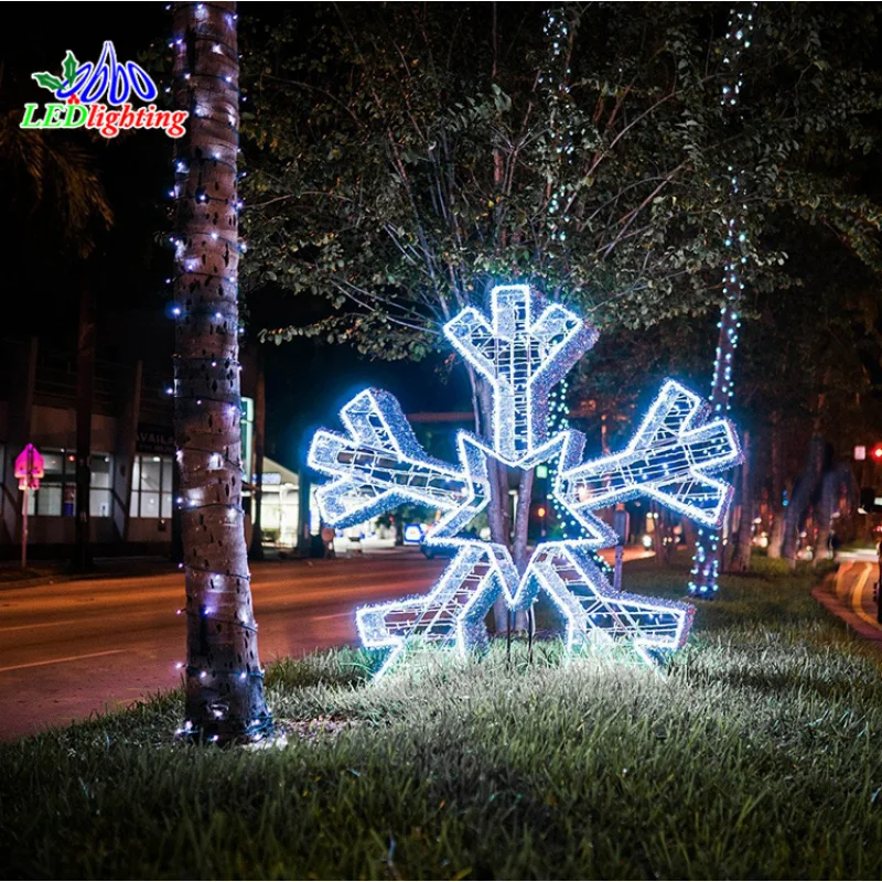 Custom. Outdoor Waterproof LED Rope Light Snowflake Customized Design