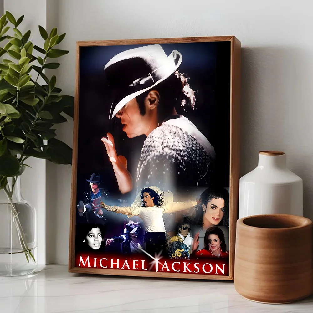 ملصق حائط لمايكل جاكسون ومايكل جاكسون ، ملصق فاخر لغرفة المعيشة ، ديكور بار ، ملصقات حائط فنية #2