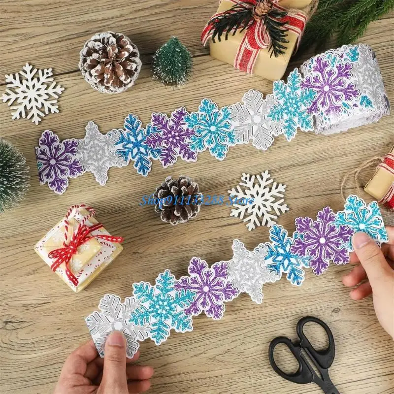 G88D 10m صدفي نشرة الحدود تقليم ندفة الثلج لوحة الإعلانات حدود الفصول الدراسية الحدود الزخرفية للسبورة البيضاء