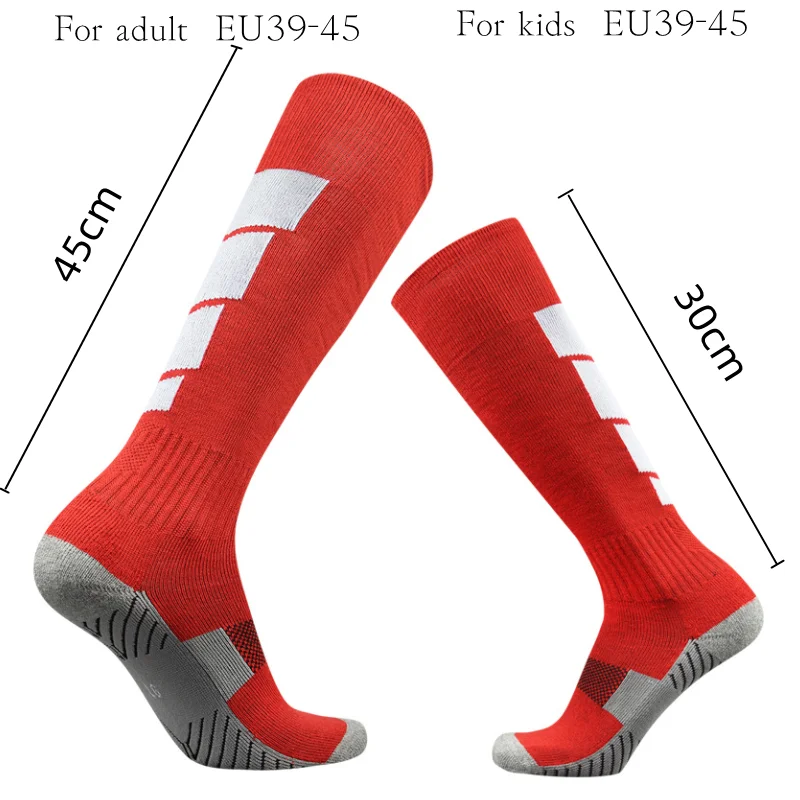 Baumwolle Fußball Sport Knies trümpfe lange Spandex Kinder Legging Strümpfe Fußball Baseball Knöchel Erwachsene Anti-Rutsch-Kinder socken neu