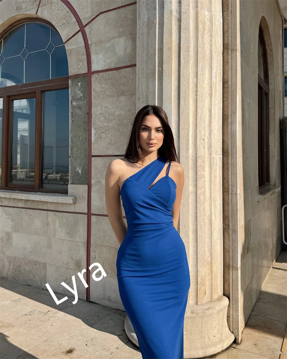 Gaun Prom Satu Bahu Jersey Klasik Kustom Kualitas Tinggi untuk Wanita Arab Saudi Gaun Malam 2025 Gaun Pesta Putri Duyung