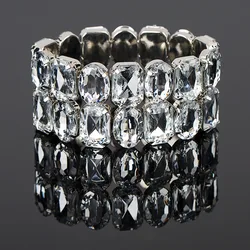 Fashion Ladies Stretch Bracelet Exquisite Crystal Girl Bracelet Jewelry Wedding Bridal Jewelry Accessories Gifts