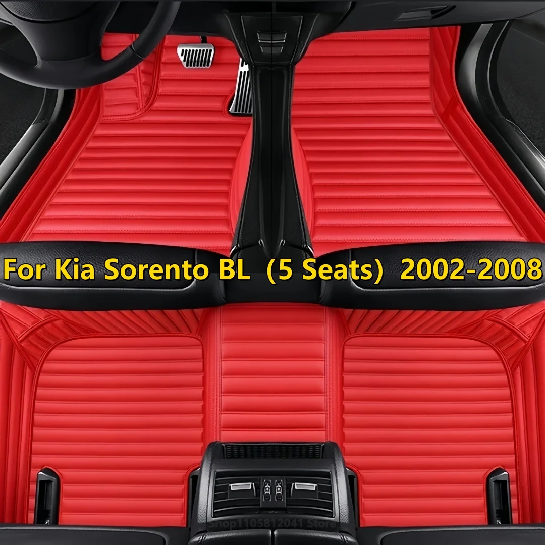 Auto Custom Car Floor Mats For Kia Sorento BL(5 Seats)2002 2003 2004 2005 2006 2007 2008 Front Rear Row Full Set Car Floor Mats