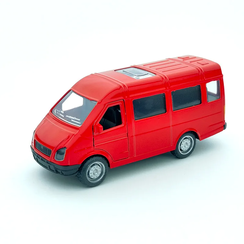 1:34 Bus Van Model Alloy Pull Back Children's Toy Door Opening Model Car Toy Car