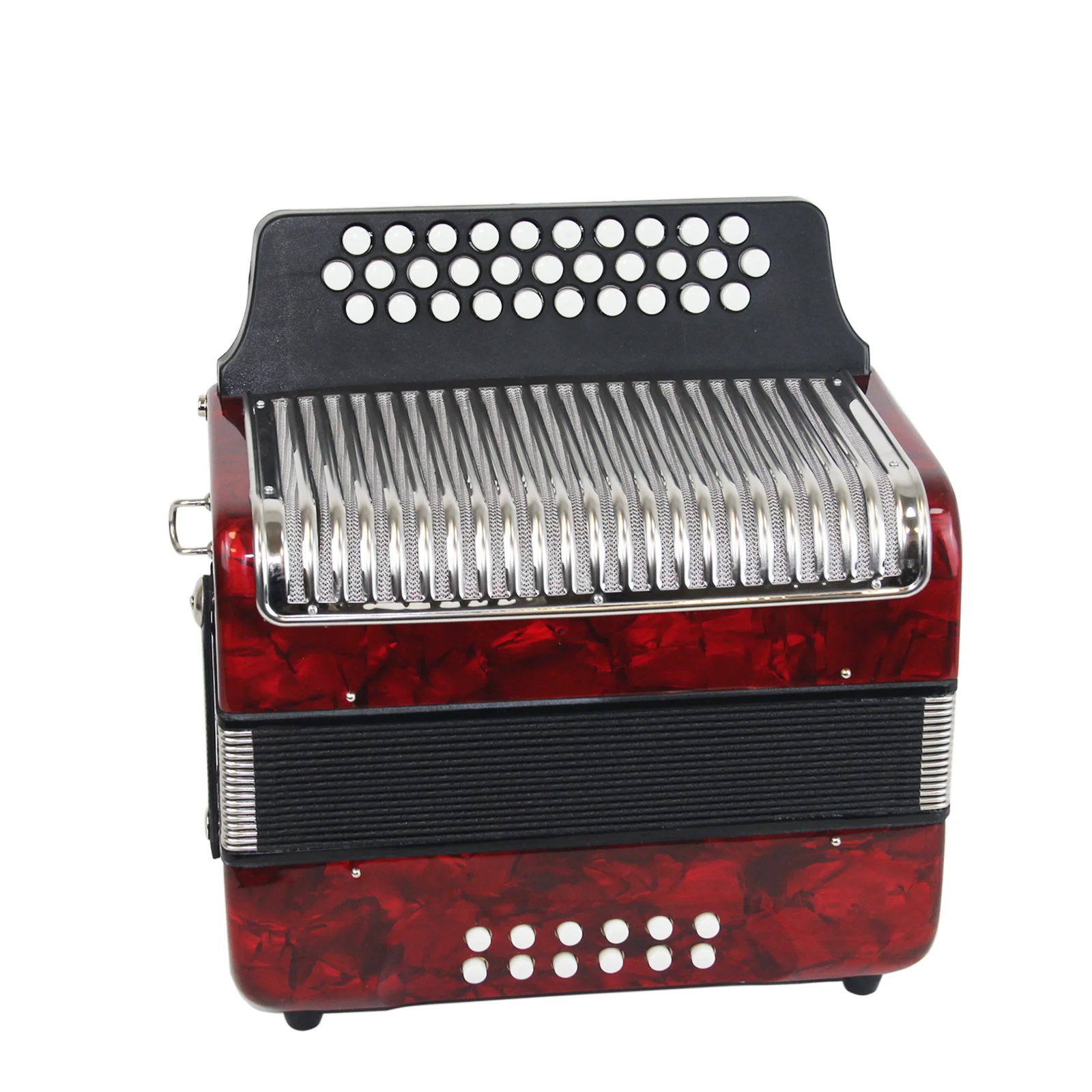 Accordion Diatonic 31 Button 12 Bass Musical Instrument Portable for Student Learning Daily Practice & Stage Performance