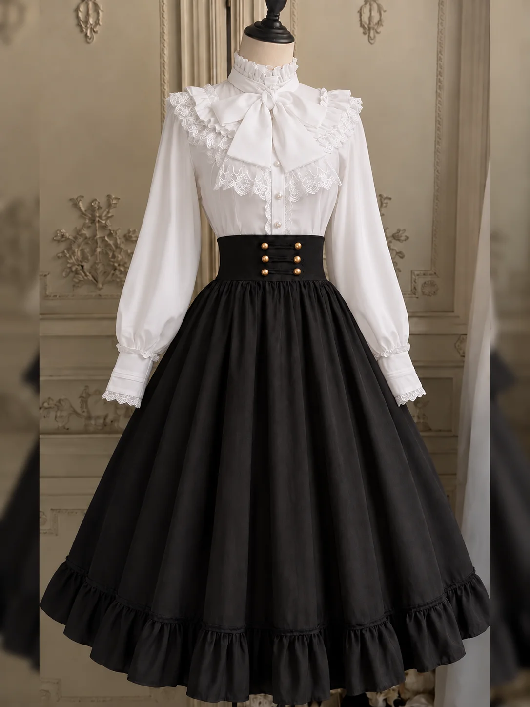 Japanische Kawaii Lolita Anzüge für Damen, süße Retro-Tops, Spitzen-Minirock, 3-teilige Sets, Y2k Preppy Casual Oberbekleidung