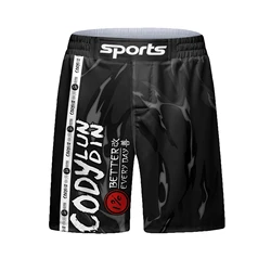 Cody Lundin Black Kids Boys Muay Thai Shorts Boxing Kickboxing MMA Training Trunk Fight BJJ Grappling Shorts Custom BJJ Shorts