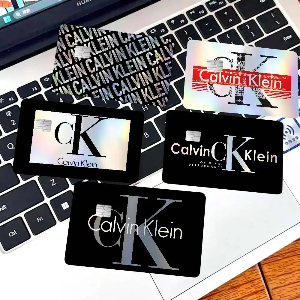 Adesivos de Cartão de Banco com Logo da Marca de Moda C-Calvin K-Klein, Design Estético para Decoração Diária