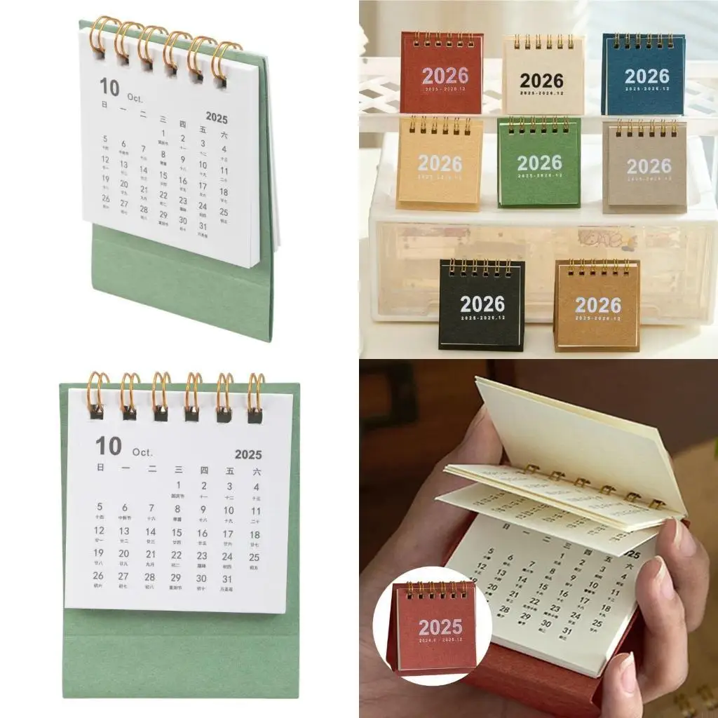 F19B 2025 Mini Desk Calendar Elegant Calendars Books To Do List Mark For Home Office