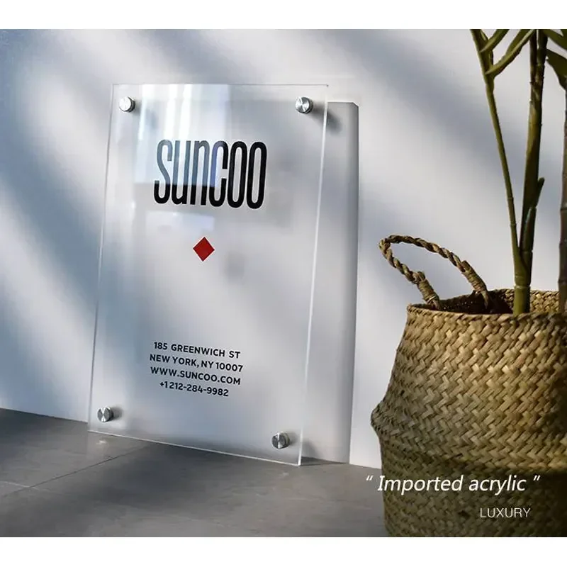 Customized Company Name & LOGO Acrylic Sign, Outdoor Acrylic Customized  Sign for Advertising Display