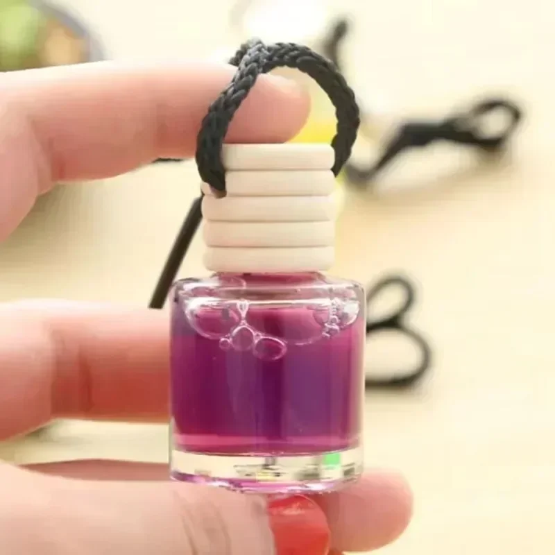 1 Pcs Air Freshener Hanging Perfume 1 Piece Empty Bottle Printed Perfume Hook Car Brand New Accessories Random Colors