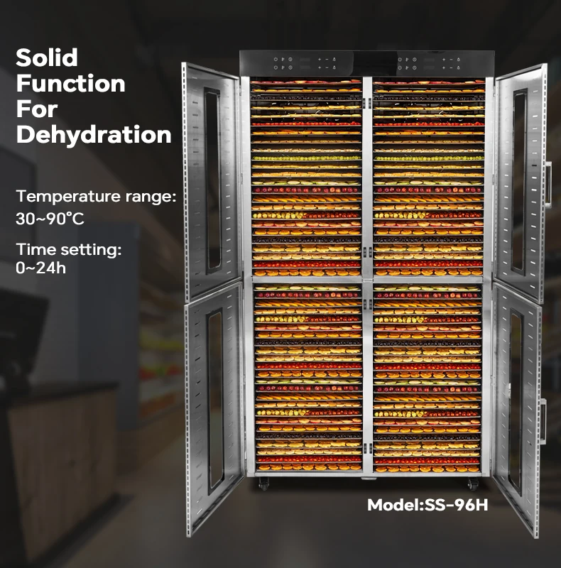 Deshidratador de alimentos comercial, secador de frutas y verduras, secador industrial de carne seca