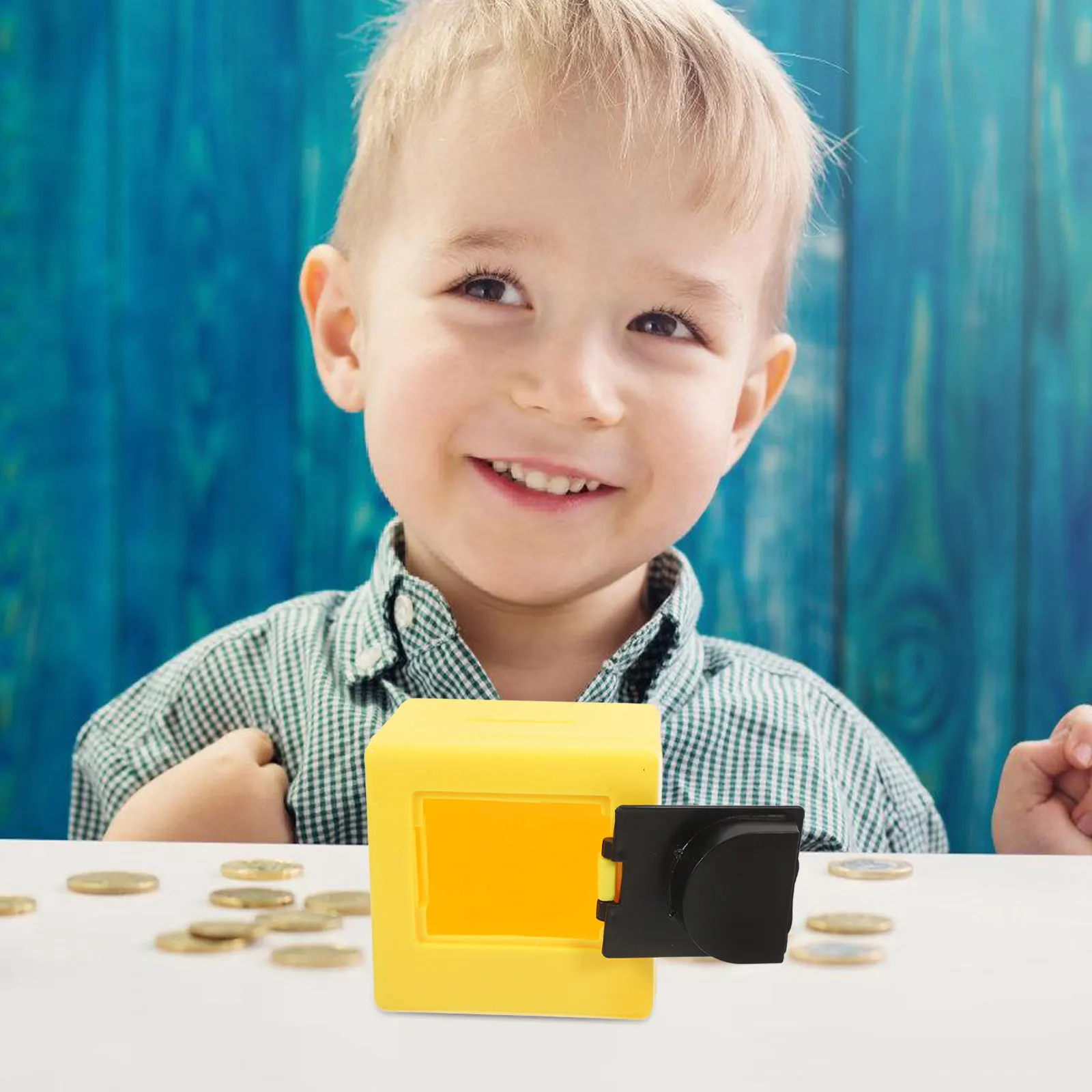 Mini salvadanaio sicuro per bambini - Banca portamonete con serratura con slot superiore, custodia per contanti per ragazzi e ragazze che salvono l'allenamento delle abitudini
