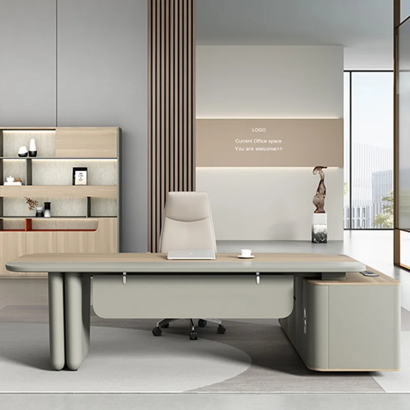 Office desk boss table, simple modern manager, CEO desk and chair combination