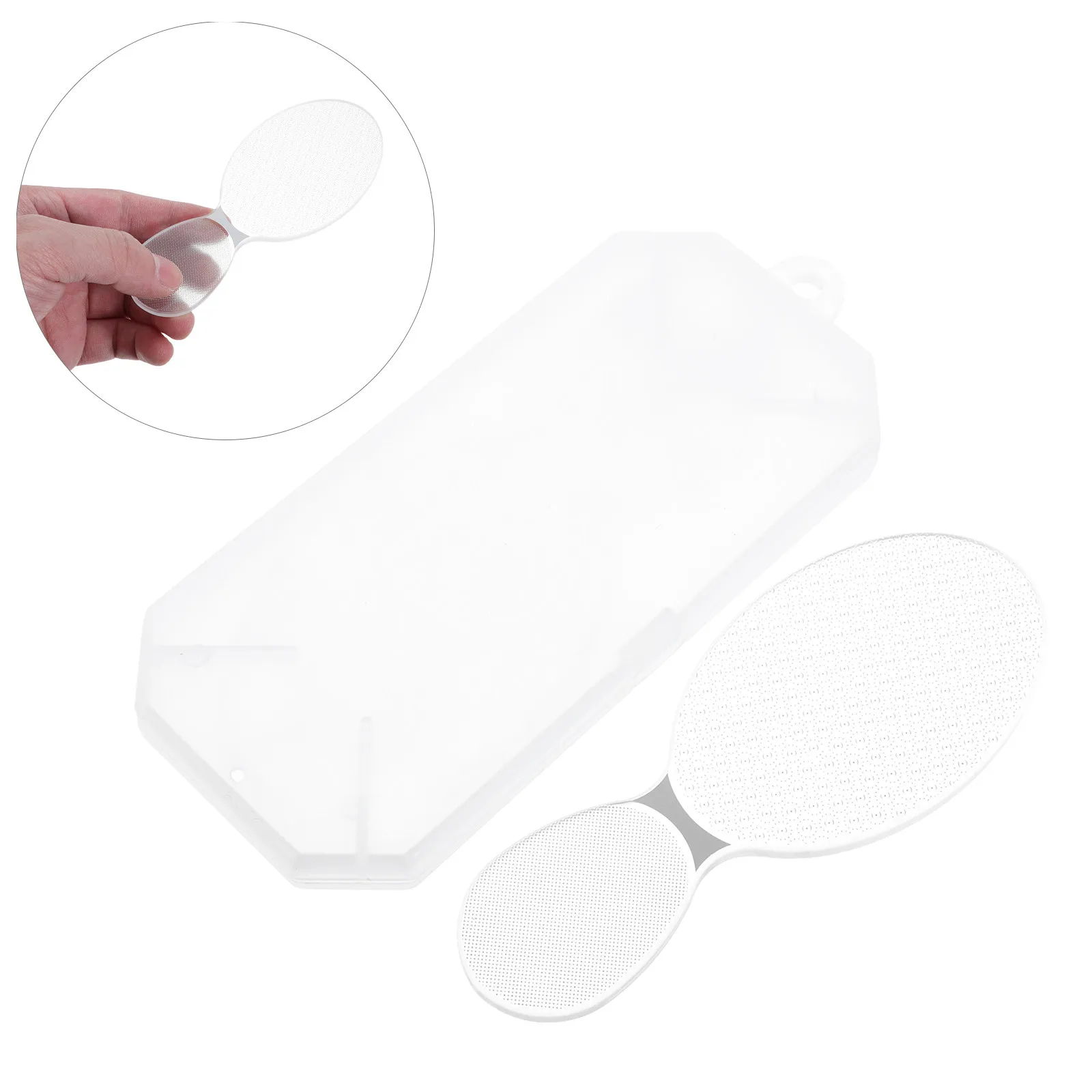 Glass Foot File Pedicure Callus Remover for Dead Skin Exfoliation Tempered Nano Scrubber Ergonomic Heel File Shower Travel Home